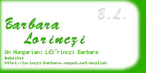 barbara lorinczi business card